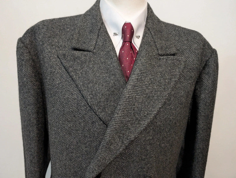 Géant manteau croisé en tweed