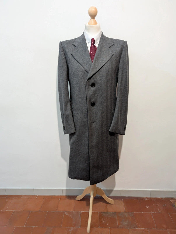 Splendid gray herringbone wool coat