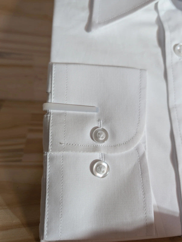 Cotton shirt with 10cm American collar