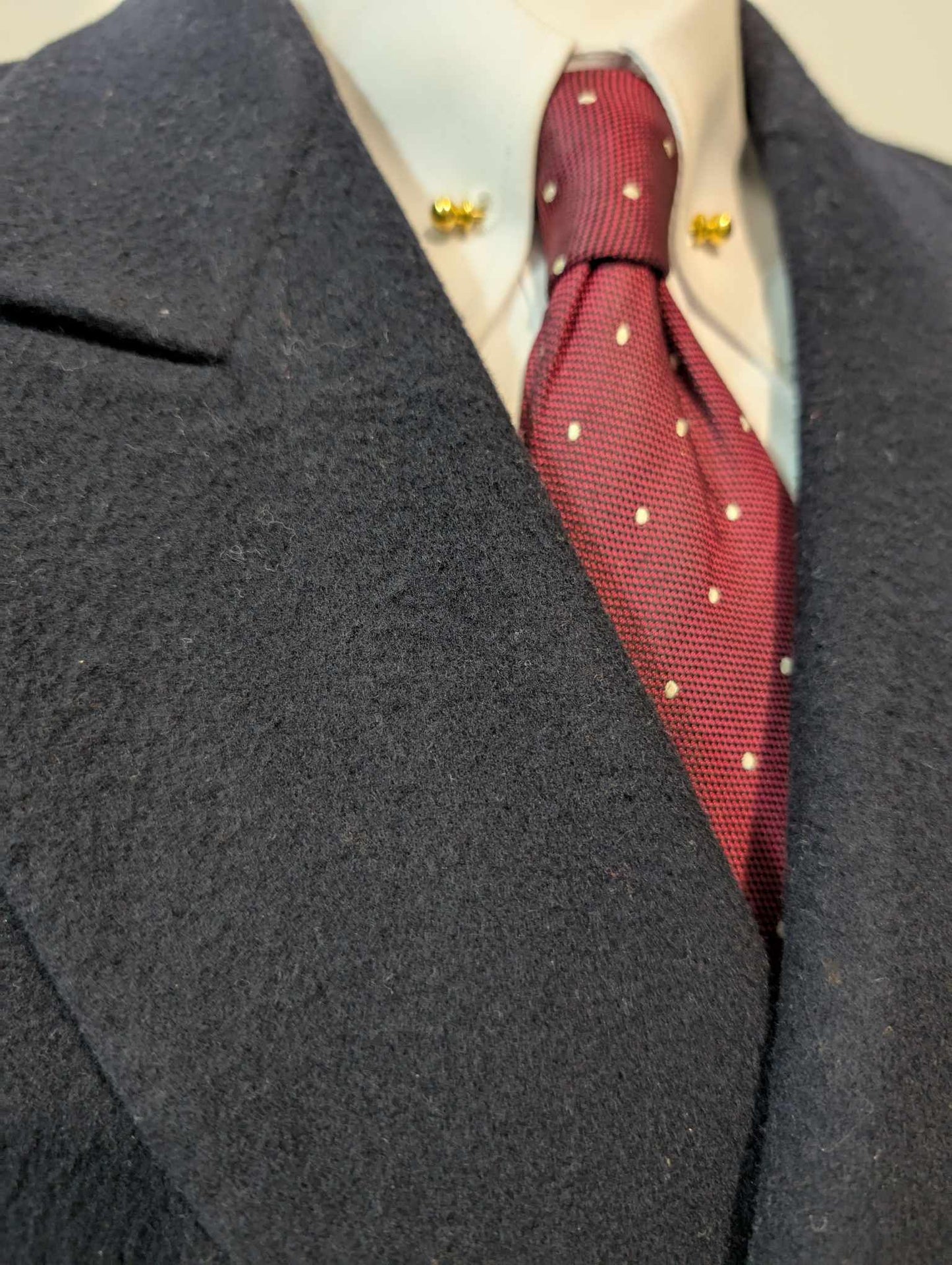 Exceptionnel manteau croisé bleu marine