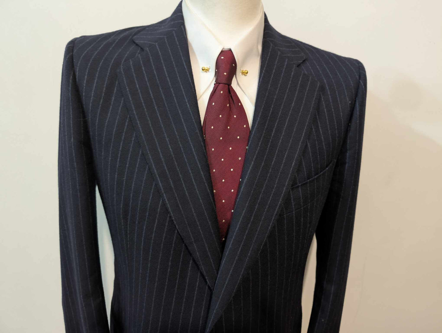 Fantastique costume pinstripe en flanelle lourde