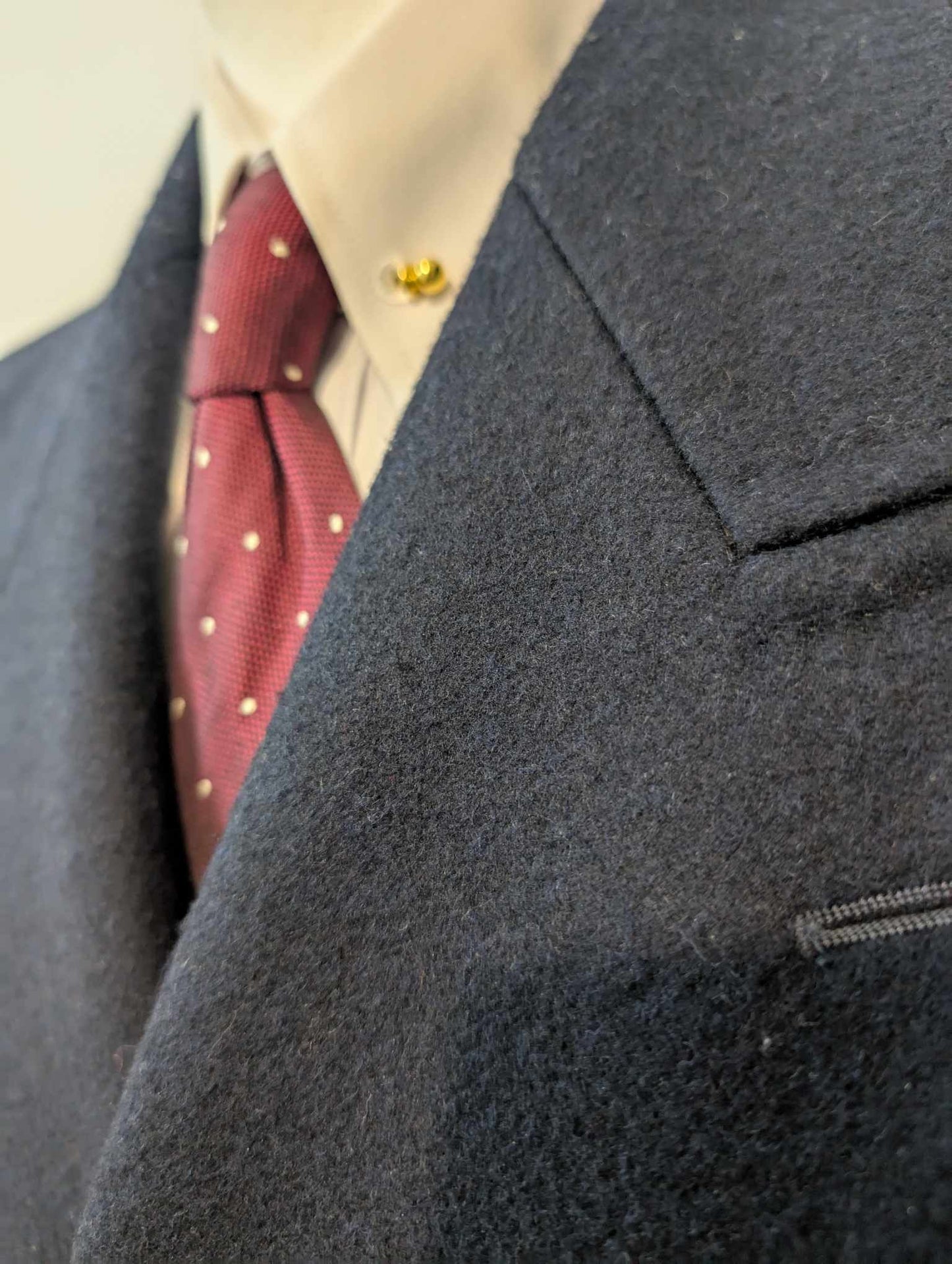 Extraordinaire manteau croisé bleu marine
