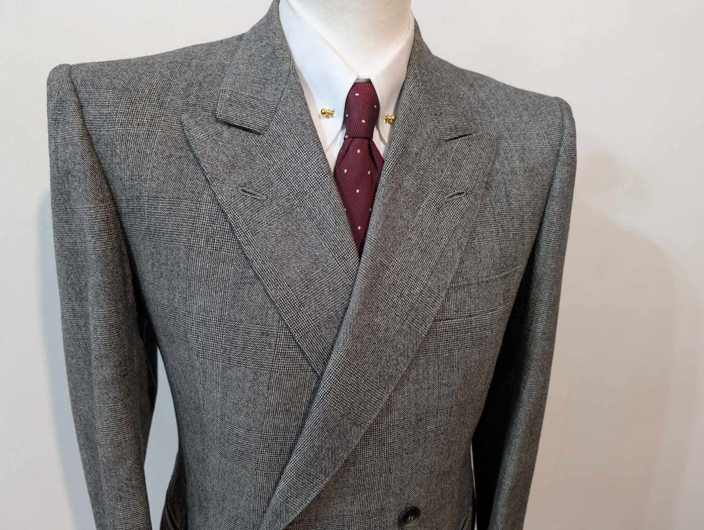 Ancien costume croisé bespoke en flanelle