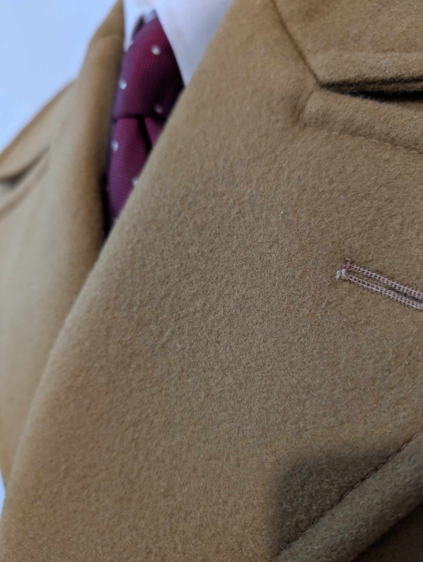 Sublime manteau croisé camel en laine