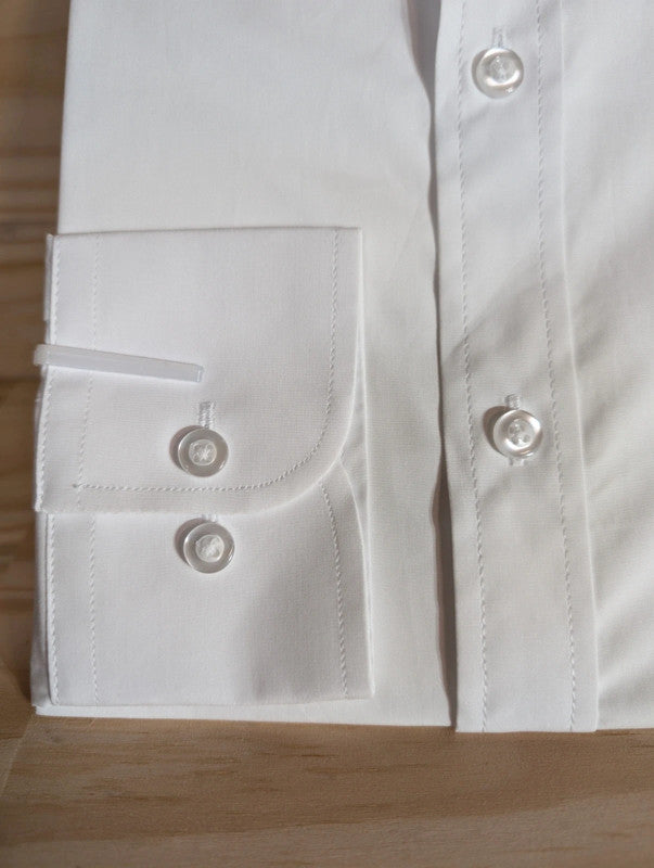Cotton shirt with 10cm Italian collar