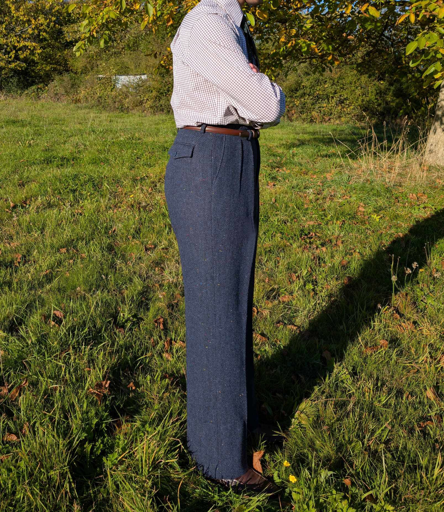 Pantalon hollywood en tweed