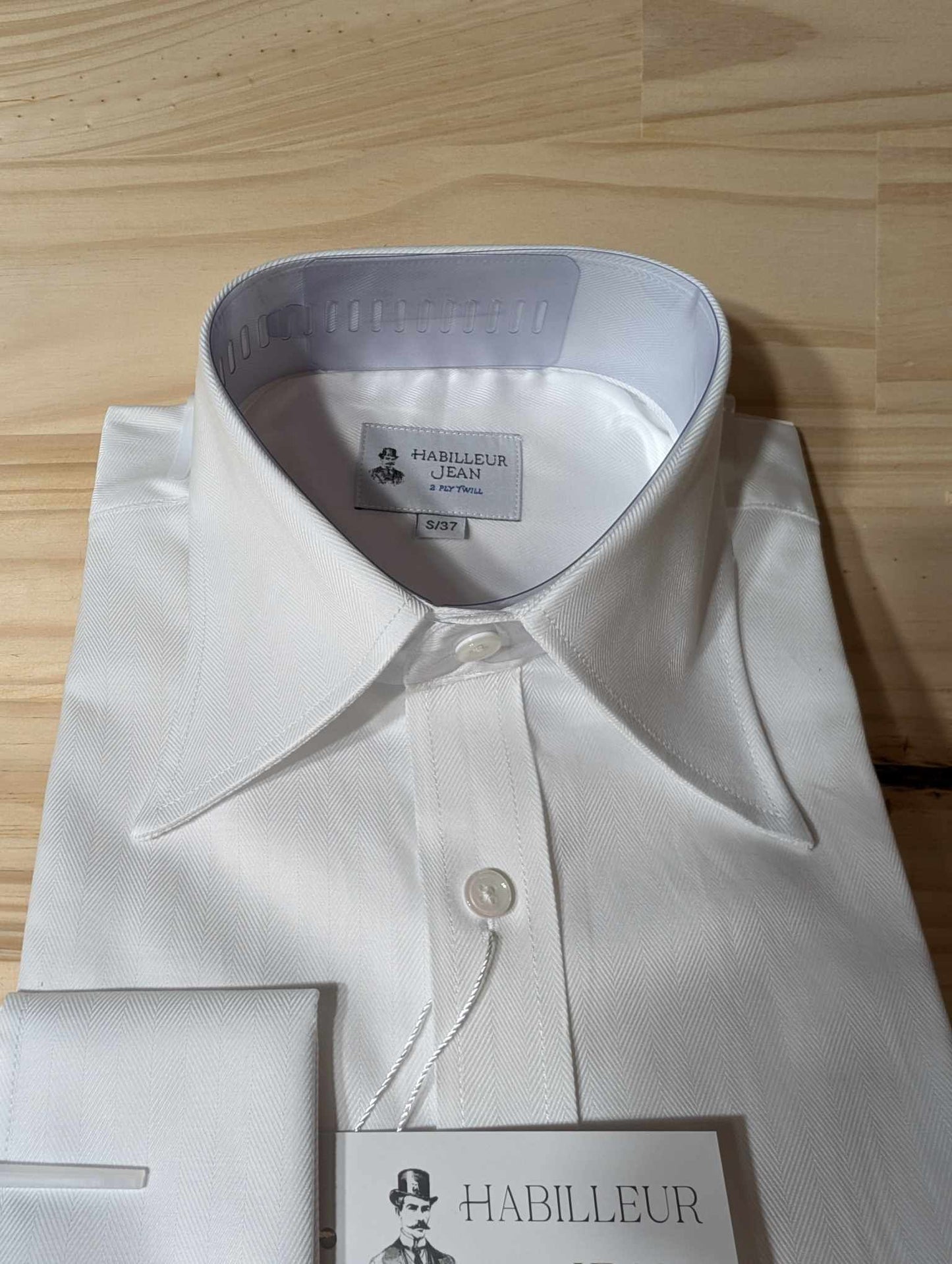 Chemise Blanche col français double retors