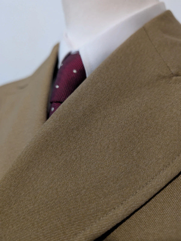 Magnifique manteau croisé marron kaki en laine