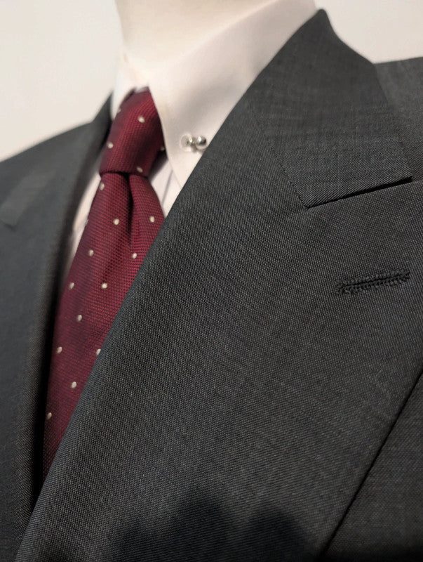 Sublime costume croisé gris en laine