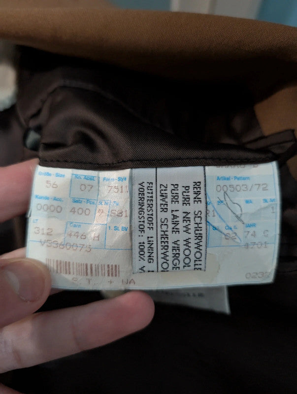Géante veste croisé marron en laine