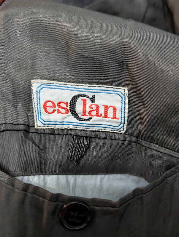 Splendide manteau gris a chevron en laine