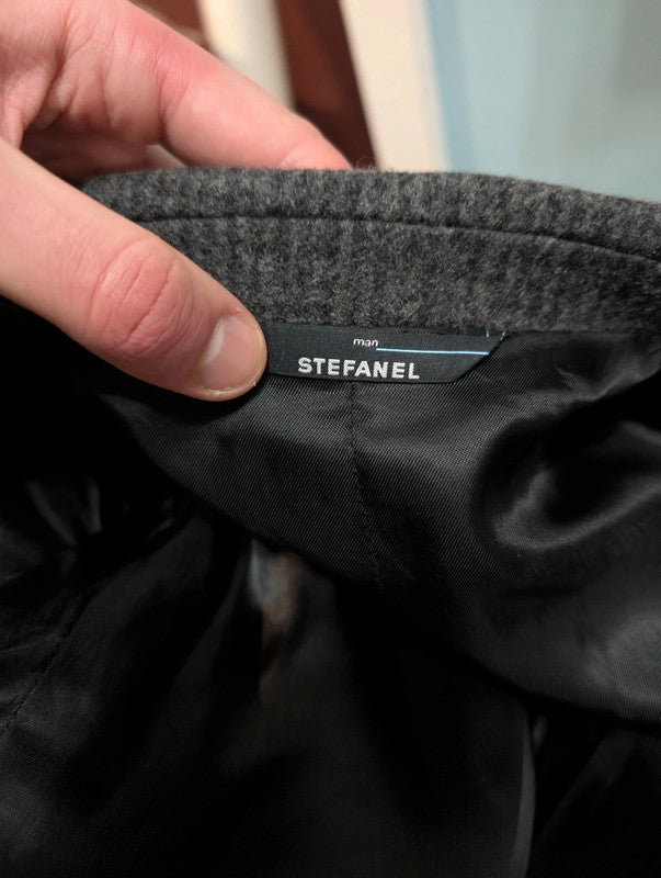 Chouet manteau gris chinés en laine