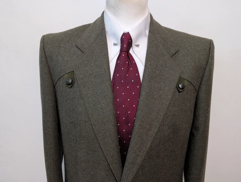 Impressionnante veste verte en flanelle lourde