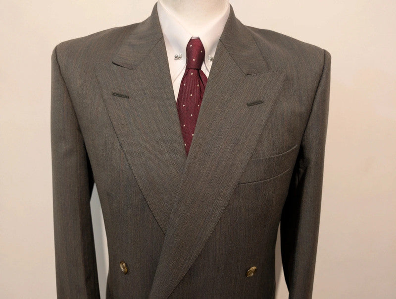 Beautiful gray double-breasted suit