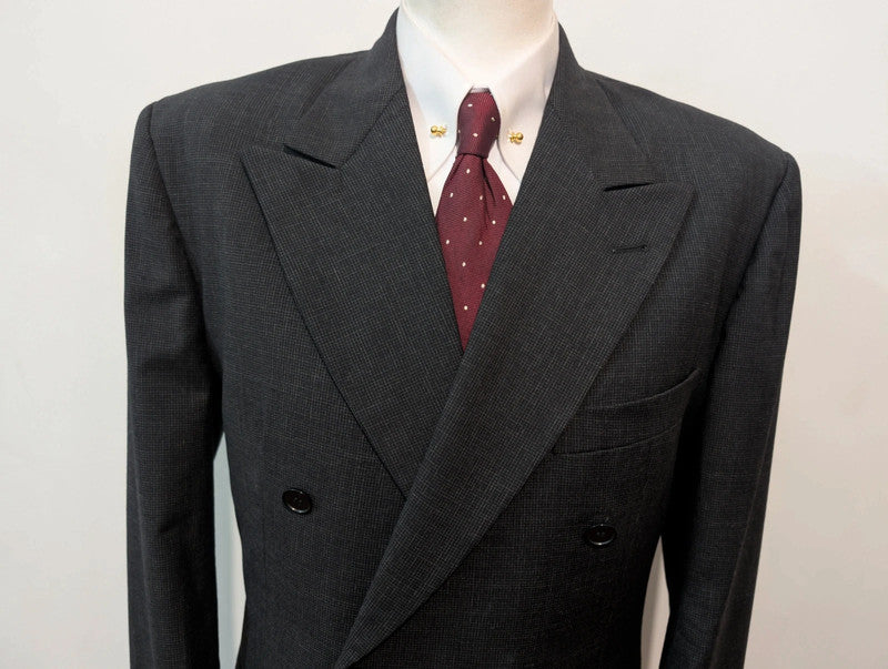 Fabuleux costume croisé gris en laine