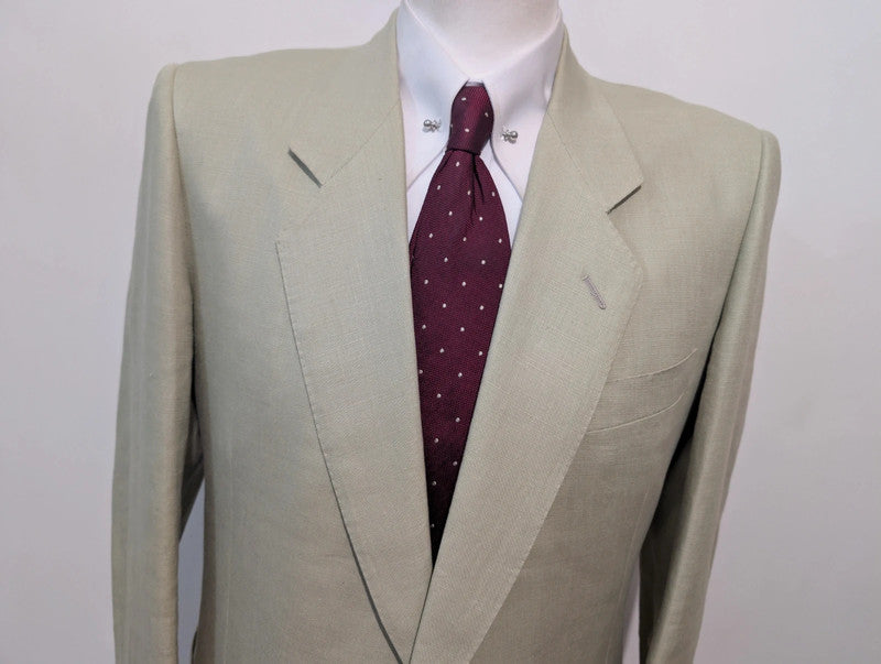 Génial costume crème vert en lin