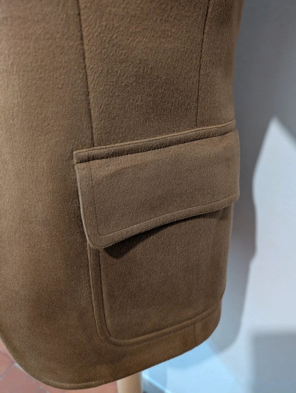 Fabuleuse veste marron camel en laine lourde