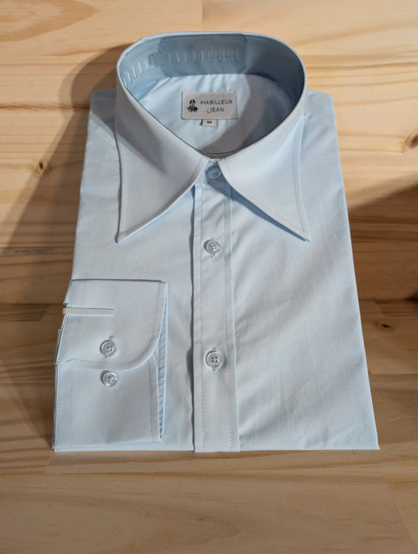 Cotton shirt with 10cm American collar