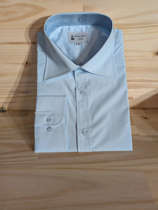 Cotton shirt with 10cm Italian collar