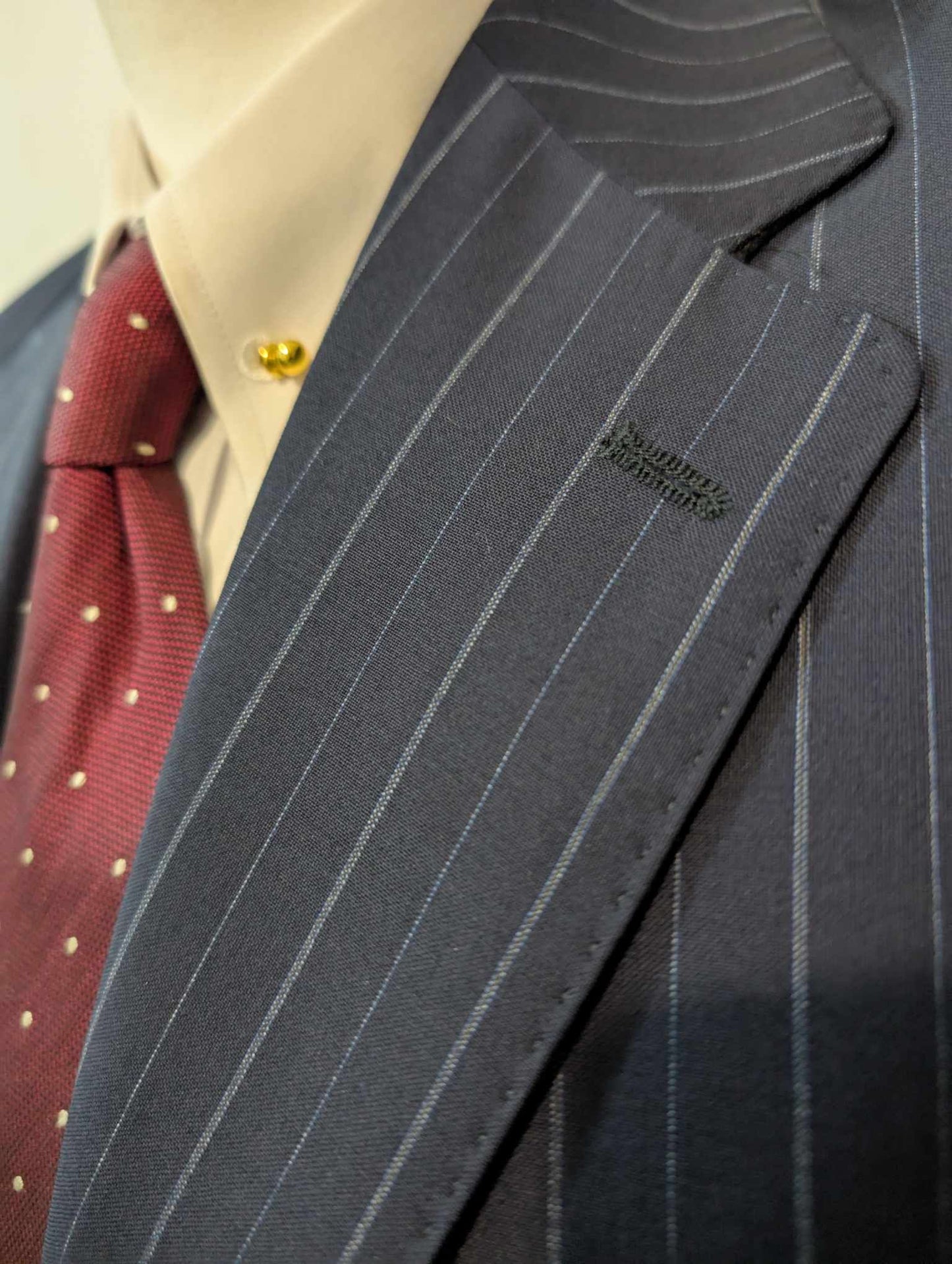 Suprême costume pinstripe en laine