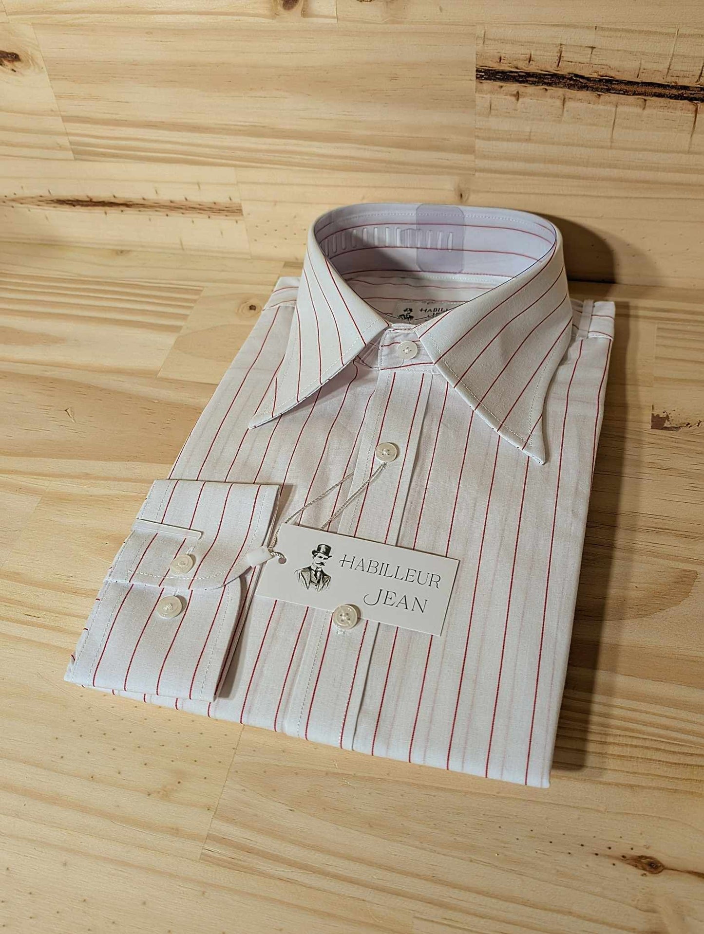 Chemise à rayures tennis rouge