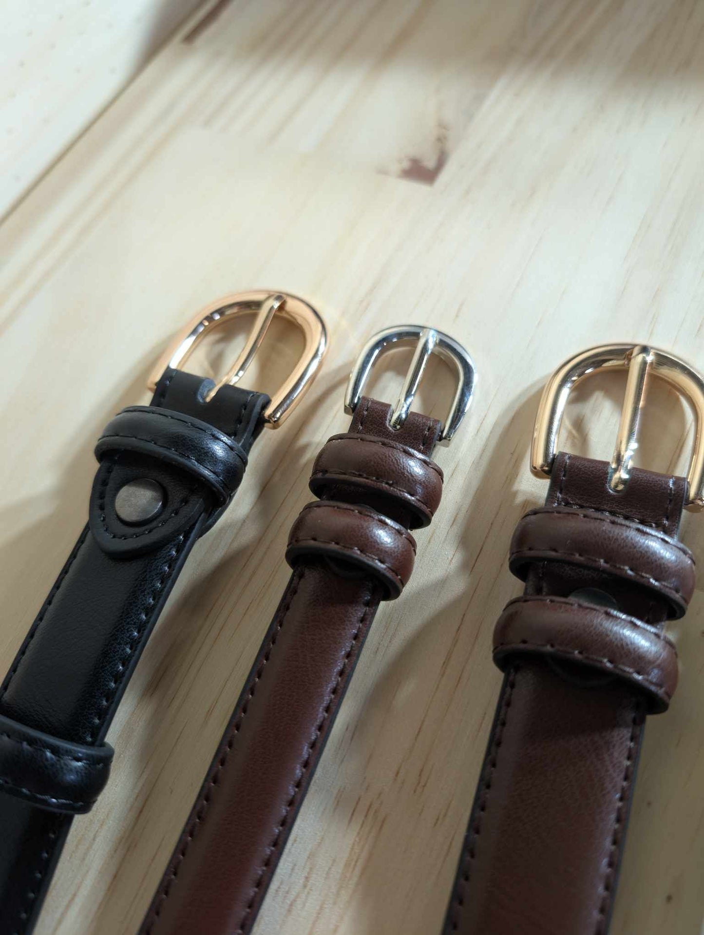 1.9cm cowhide leather belt