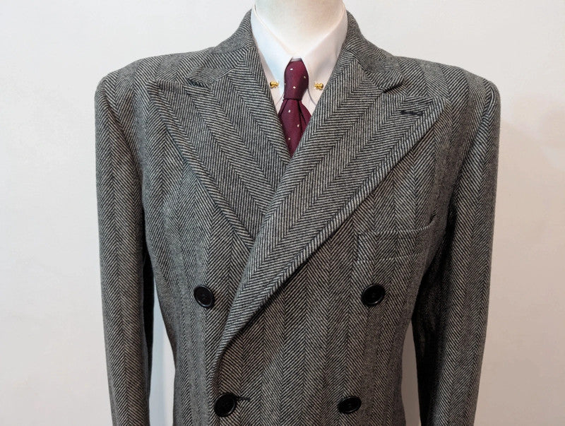 Magnifique manteau croisé en tweed