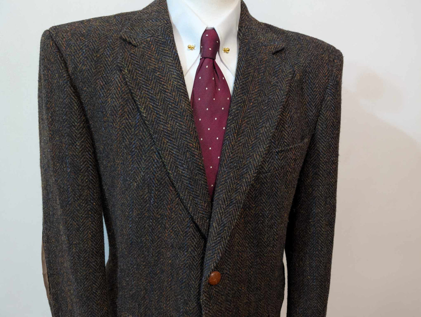 Légendaire veste marron Harris tweed