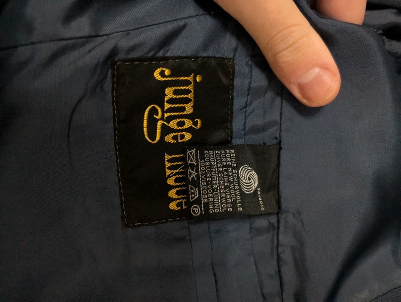 Spectaculaire veste bleu en laine