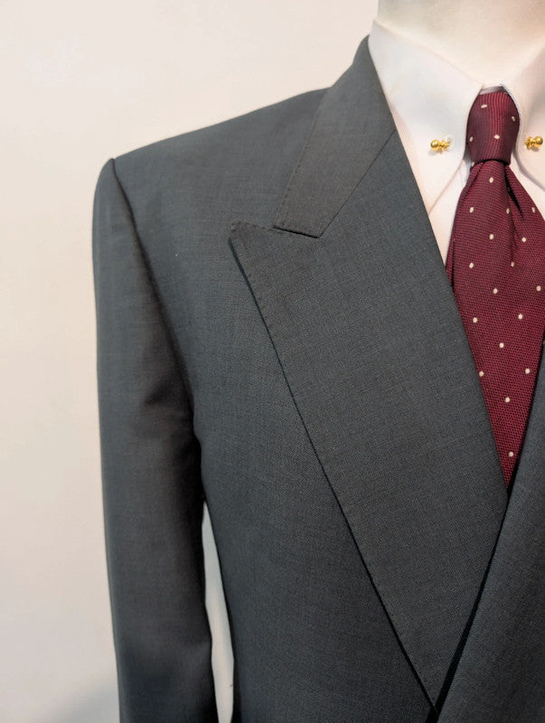 Élégant costume vert bleu en laine froide