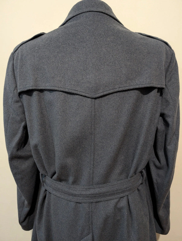 Super trench coat bleu en laine