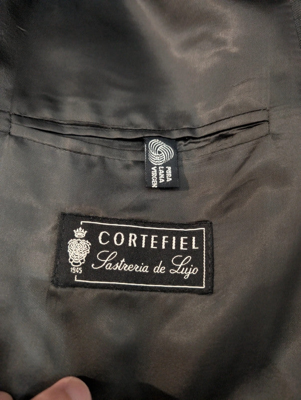 Sublime costume croisé gris en laine