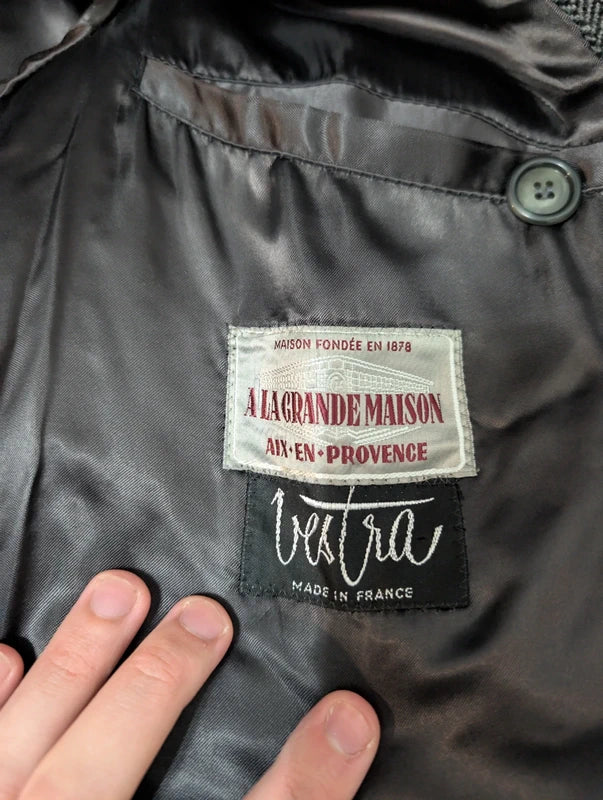 Magnifique manteau croisé en tweed