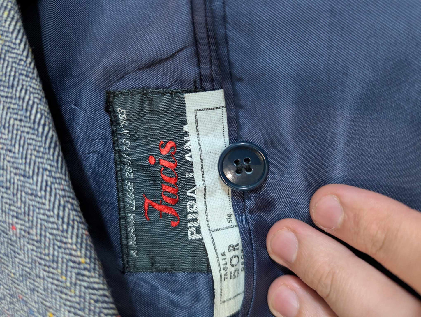 Rarissime veste à chevron en laine