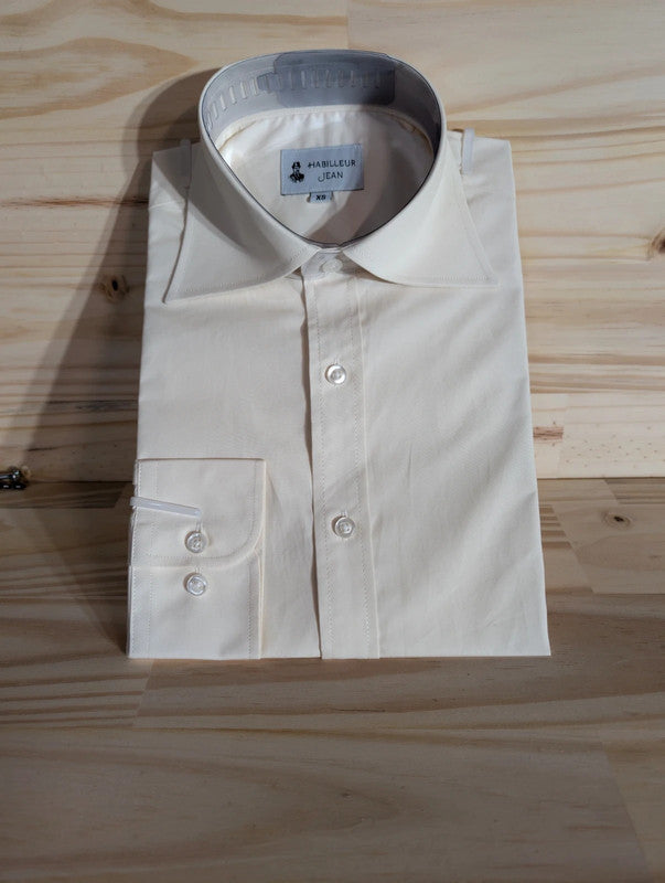 Cotton shirt with 10cm Italian collar