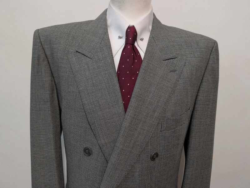 Sublime costume croisé gris en laine