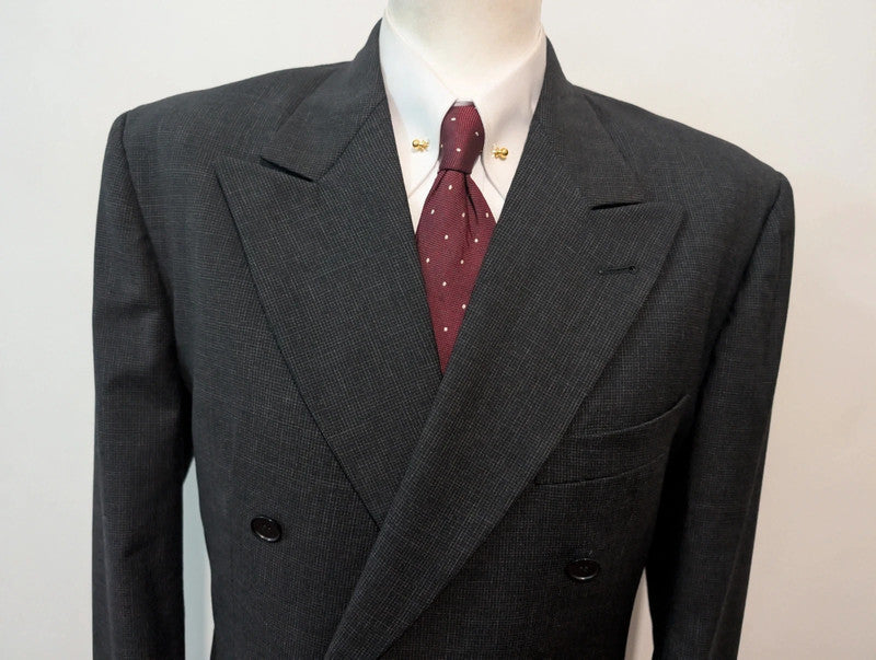 Fabuleux costume croisé gris en laine