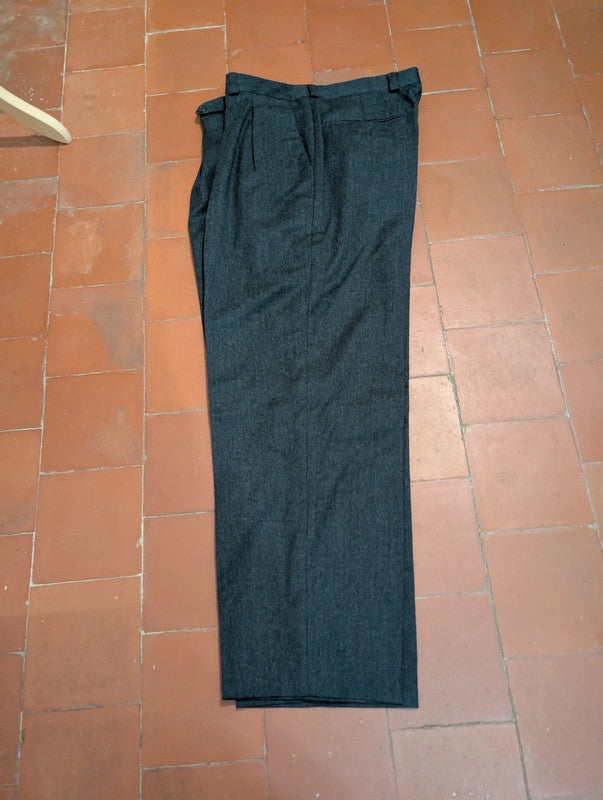 Sublime costume gris en flanelle de laine