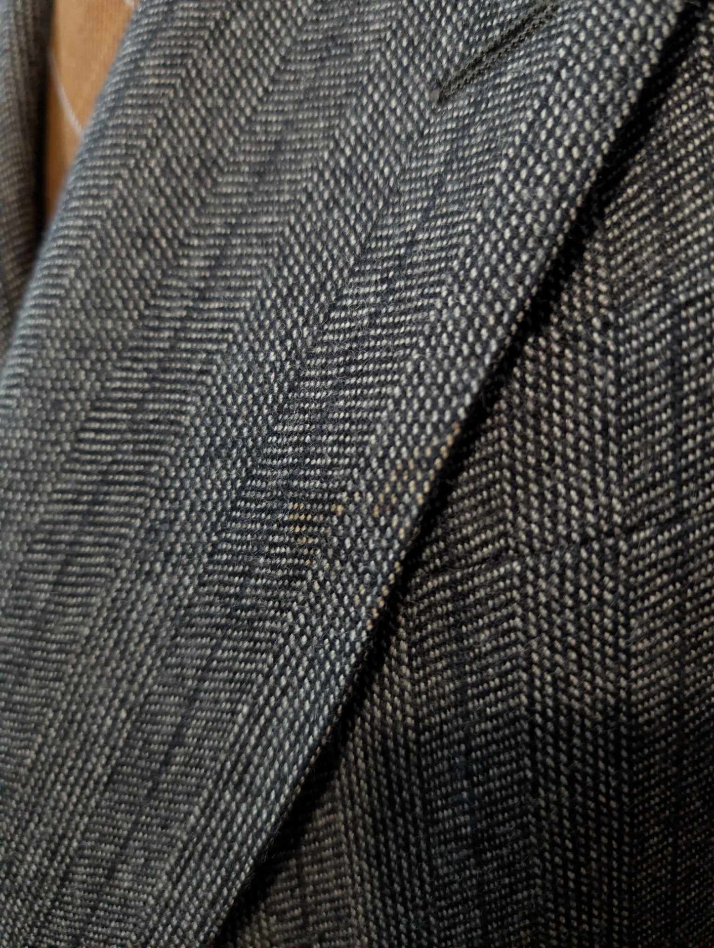 Superbe costume croisé gris en flanelle