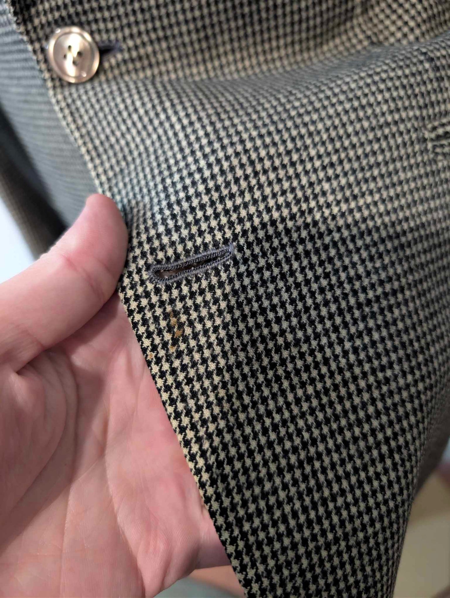 Süßer Hahnentritt-Overall aus schwerer Flanell