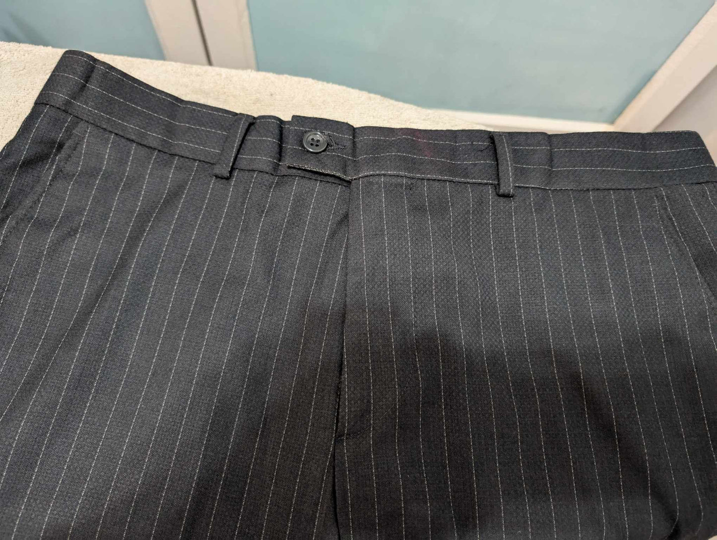 Classique costume croisé a rayure