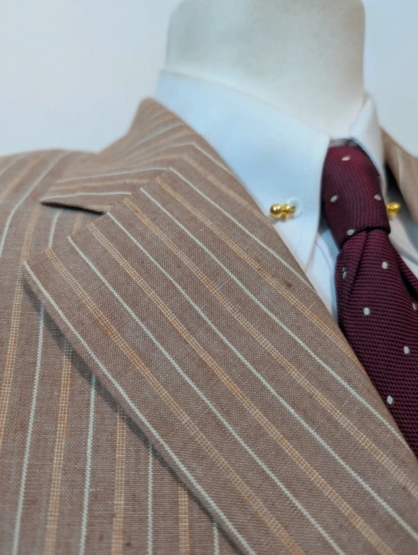 Chouet costume beige marron en lin