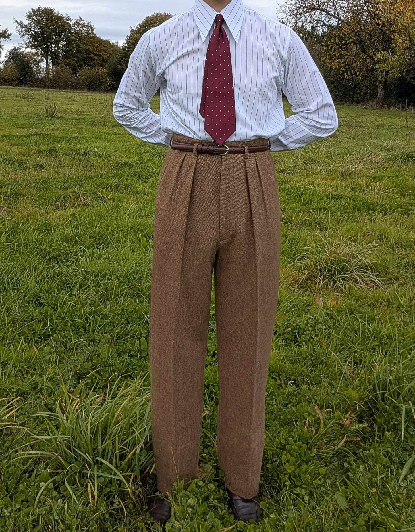 Pantalon hollywood en tweed