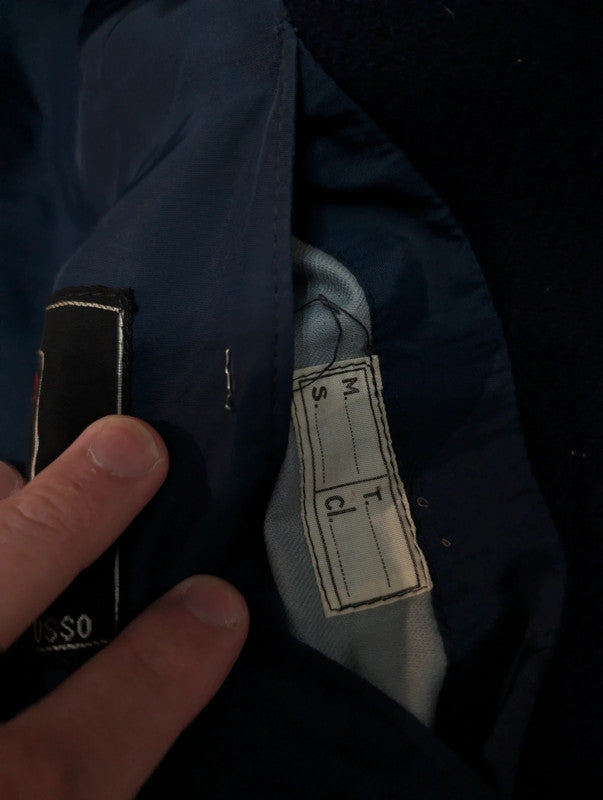 Wunderschöner marineblauer Wollmantel