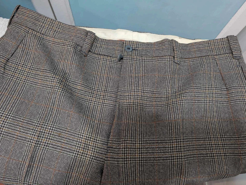 Majestueux costume 3 pièces marron gris