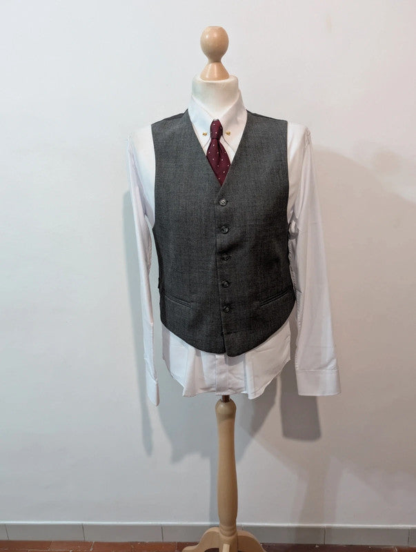 Classique costume 3 pieces gris en laine