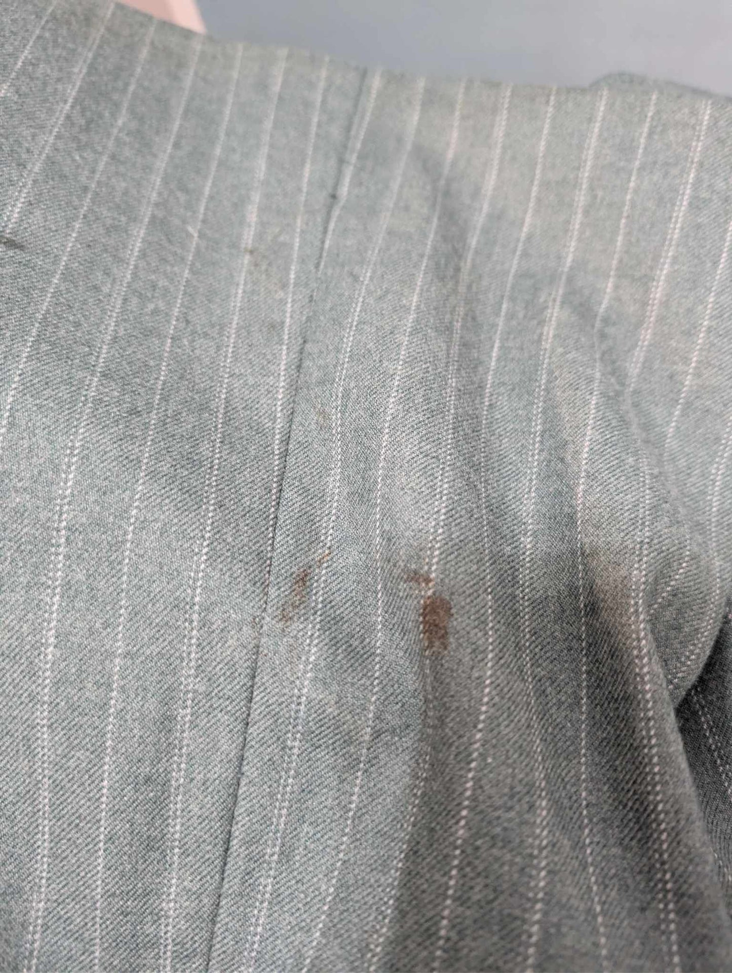 Redoutable costume pinstripe vert en flanelle