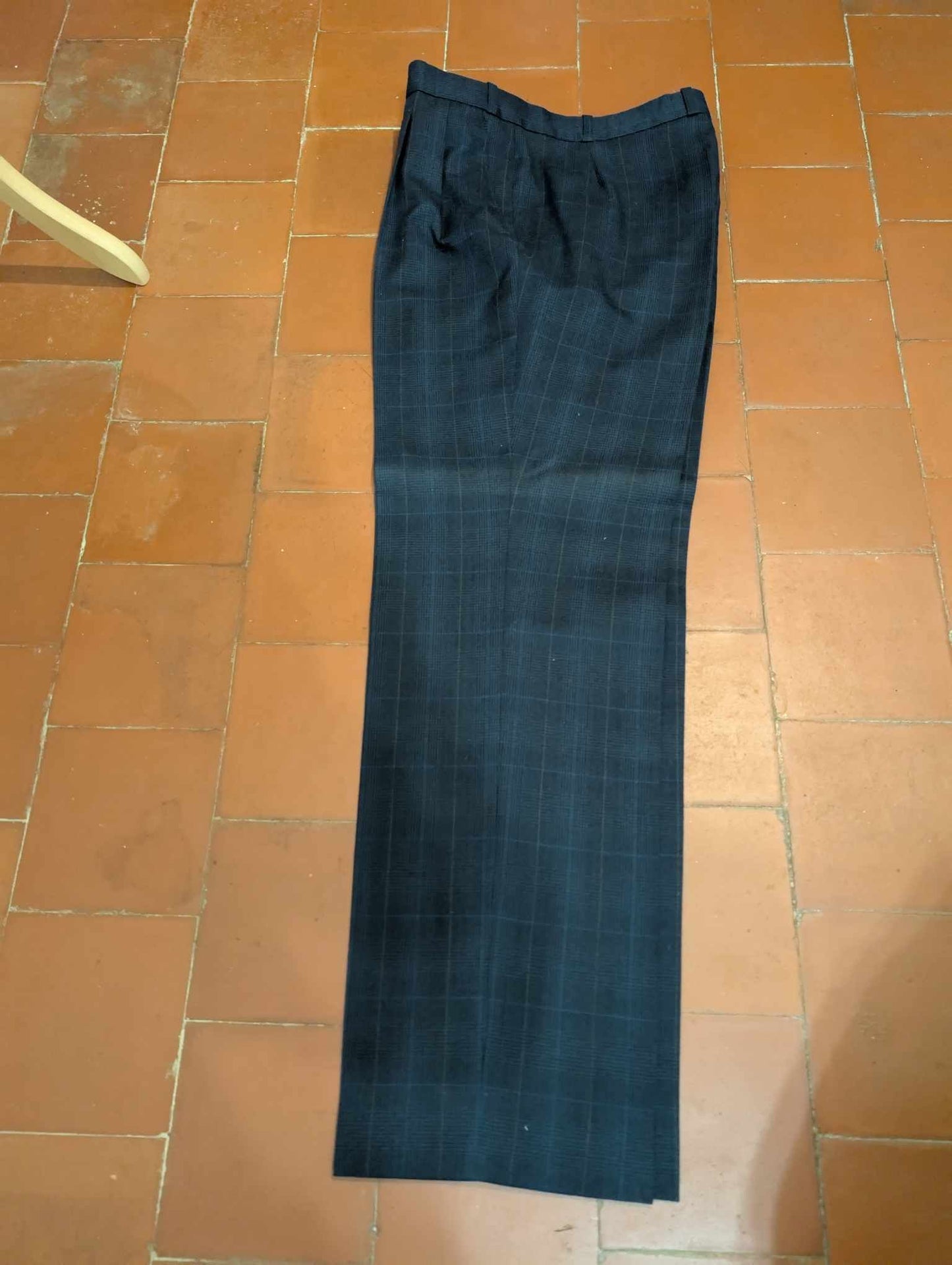 Magnifique costume croisé bleu a carreau