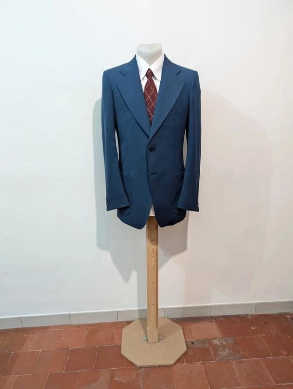 Originale veste bleu en laine