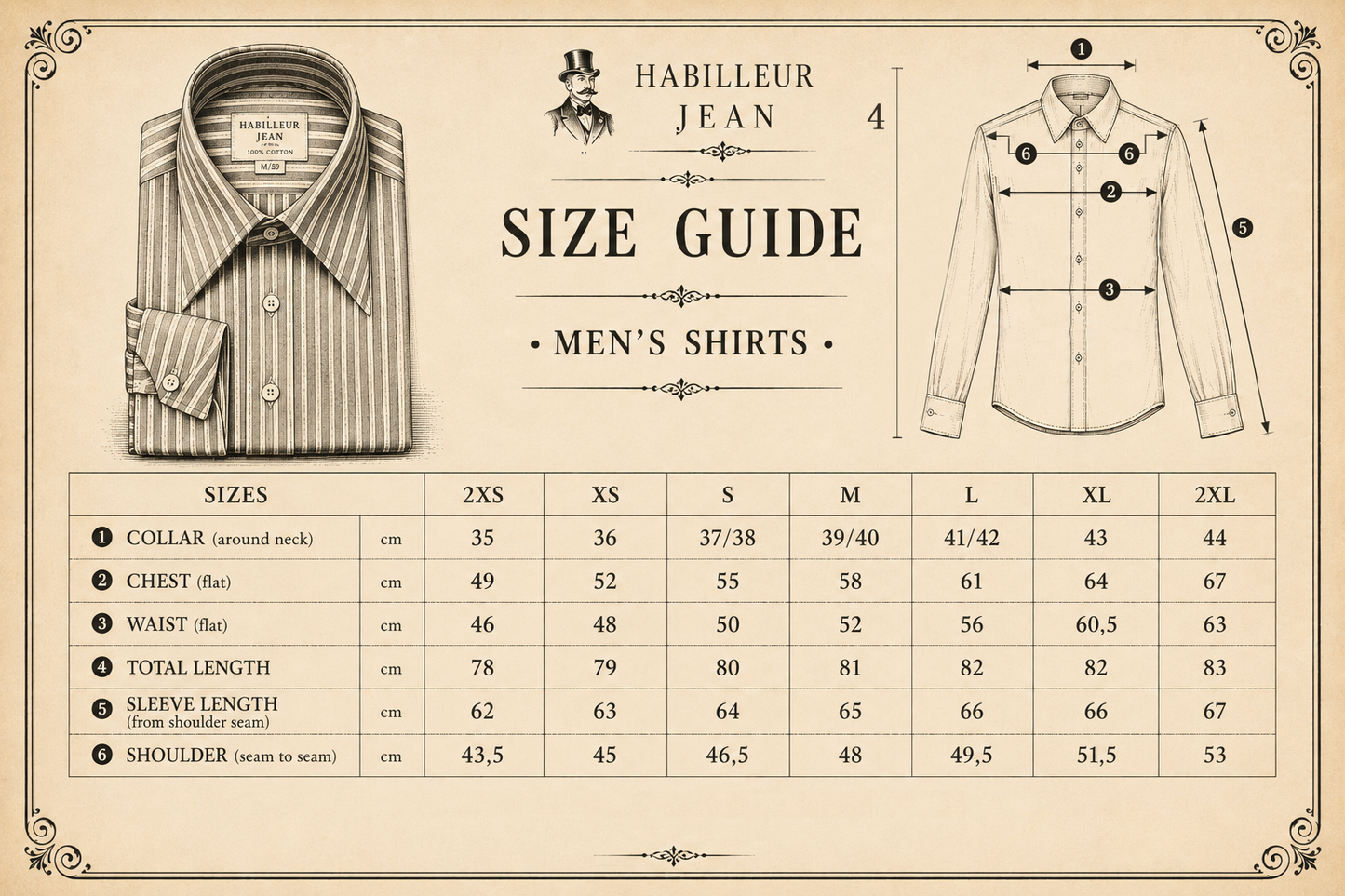 White shirt with French collar in 2-ply twill